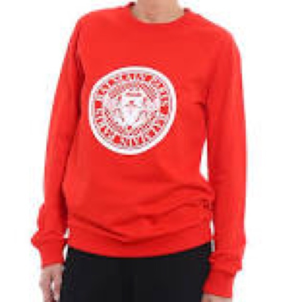 Balmain Iconic Red Crest Sweatshirt - NWOT - COA - Size Large (44 FR)